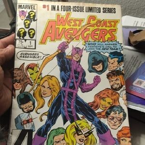 Marvel West Coast Avengers Comic with Purple and Yellow